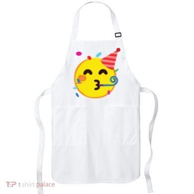 Emoticon Partying Face Birthday Apron