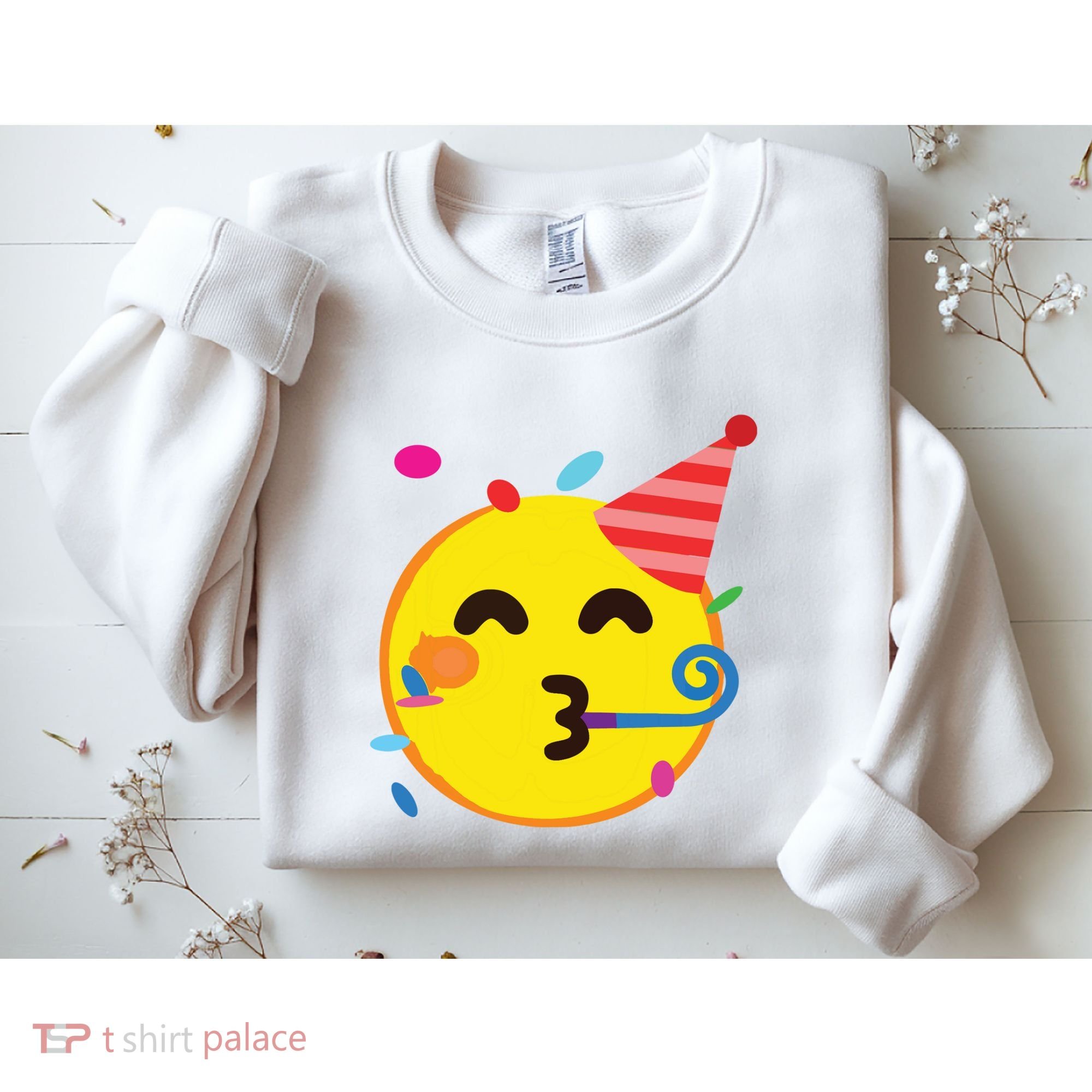 Emoticon Partying Face Birthday Sweatshirt
