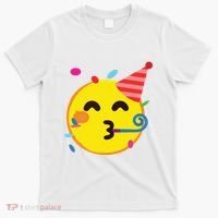 Emoticon Partying Face Birthday T-Shirt thumb 0