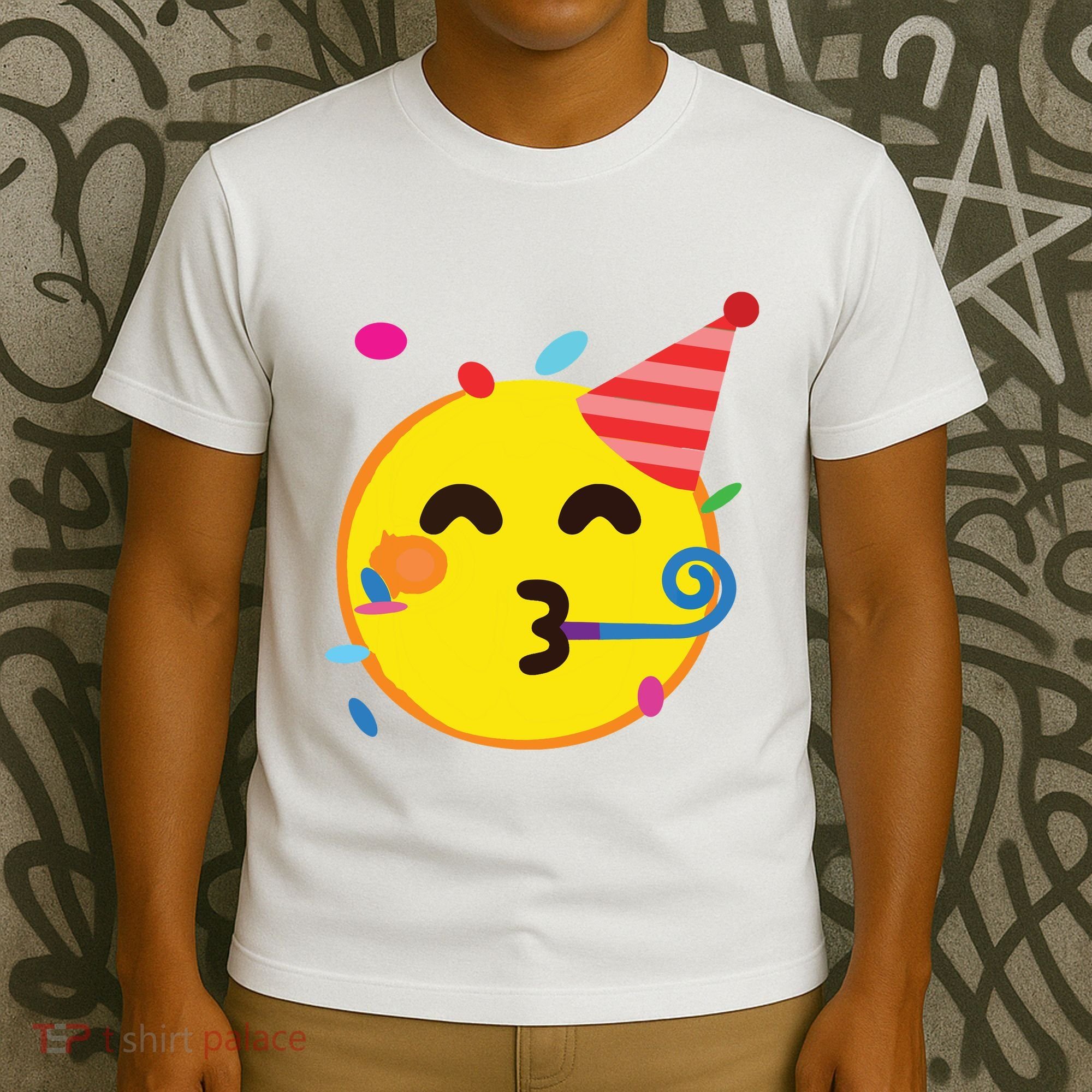 Emoticon Partying Face Birthday T-Shirt