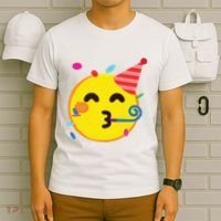 Emoticon Partying Face Birthday T-Shirt thumb 6
