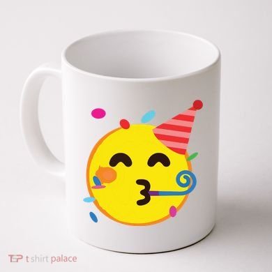 Emoticon Partying Face Birthday Coffee Mug