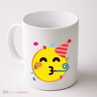 Emoticon Partying Face Birthday Coffee Mug thumb 0