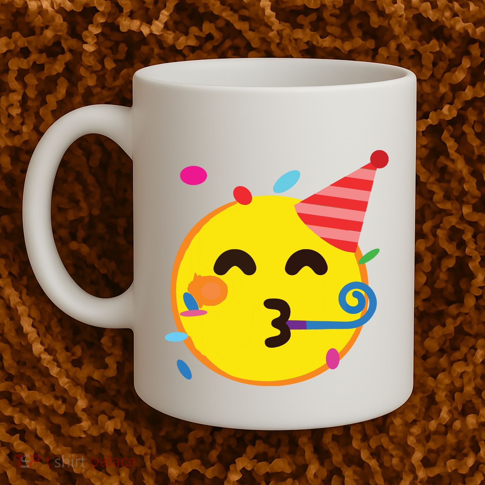 Emoticon Partying Face Birthday Coffee Mug
