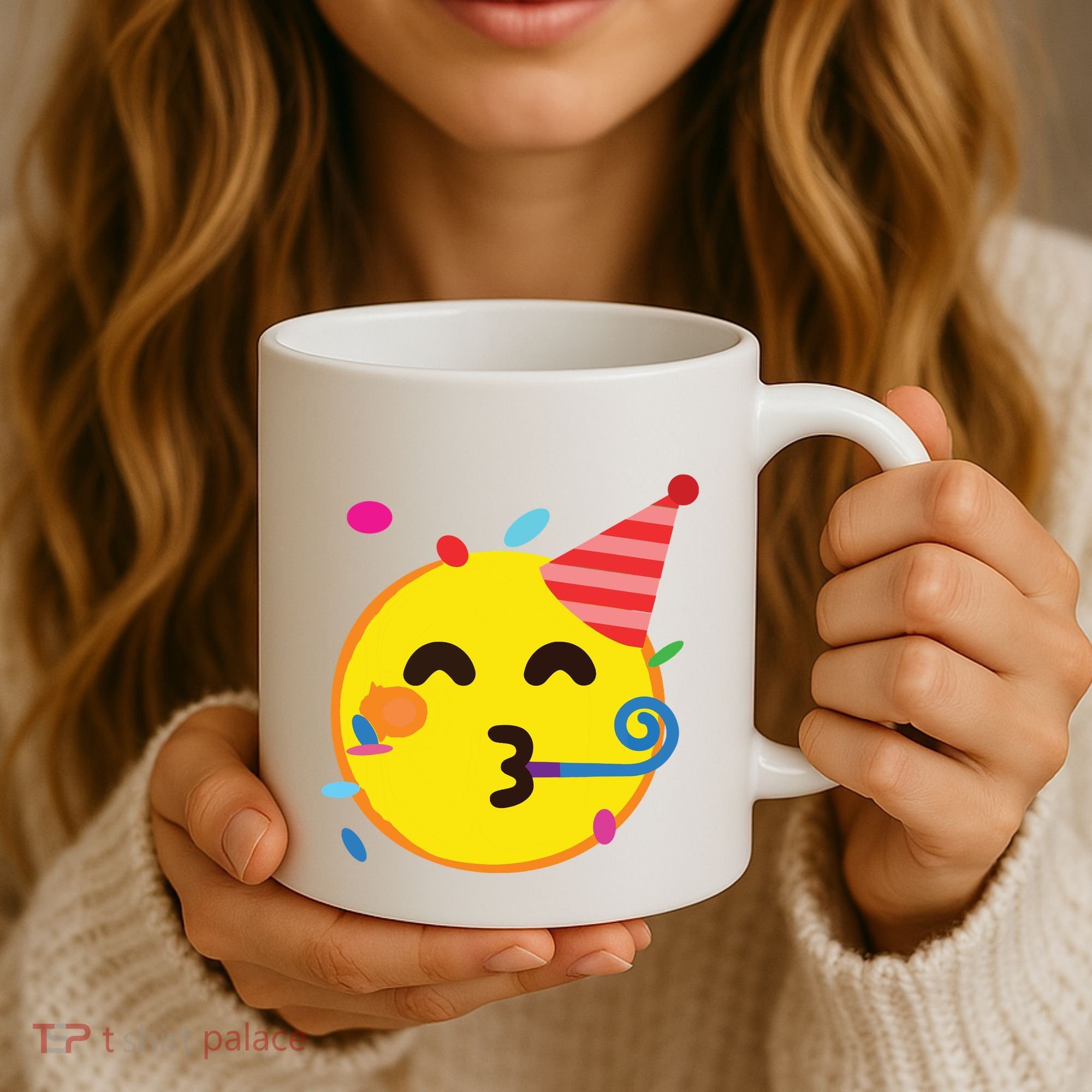 Emoticon Partying Face Birthday Coffee Mug