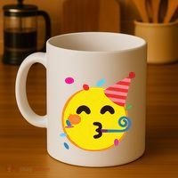 Emoticon Partying Face Birthday Coffee Mug thumb 4