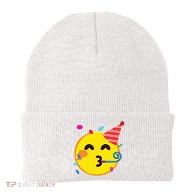 Emoticon Partying Face Birthday Beanie