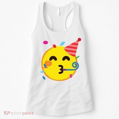 Emoticon Partying Face Birthday Women's Tank Top