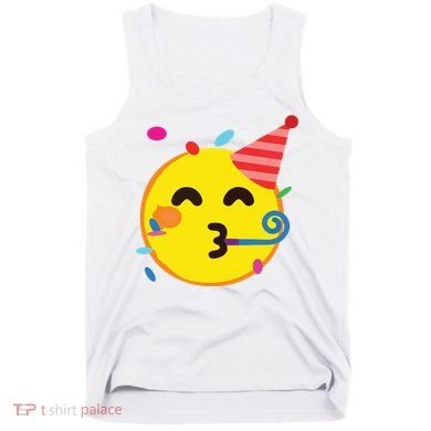 Emoticon Partying Face Birthday Tank Top