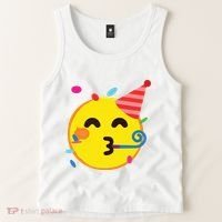 Emoticon Partying Face Birthday Tank Top thumb 2