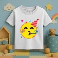 Emoticon Partying Face Birthday Toddler T-Shirt thumb 3