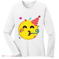 Emoticon Partying Face Birthday Women's Long Sleeve Shirt thumb 0