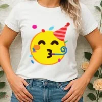 Emoticon Partying Face Birthday Women's T-Shirt thumb 2