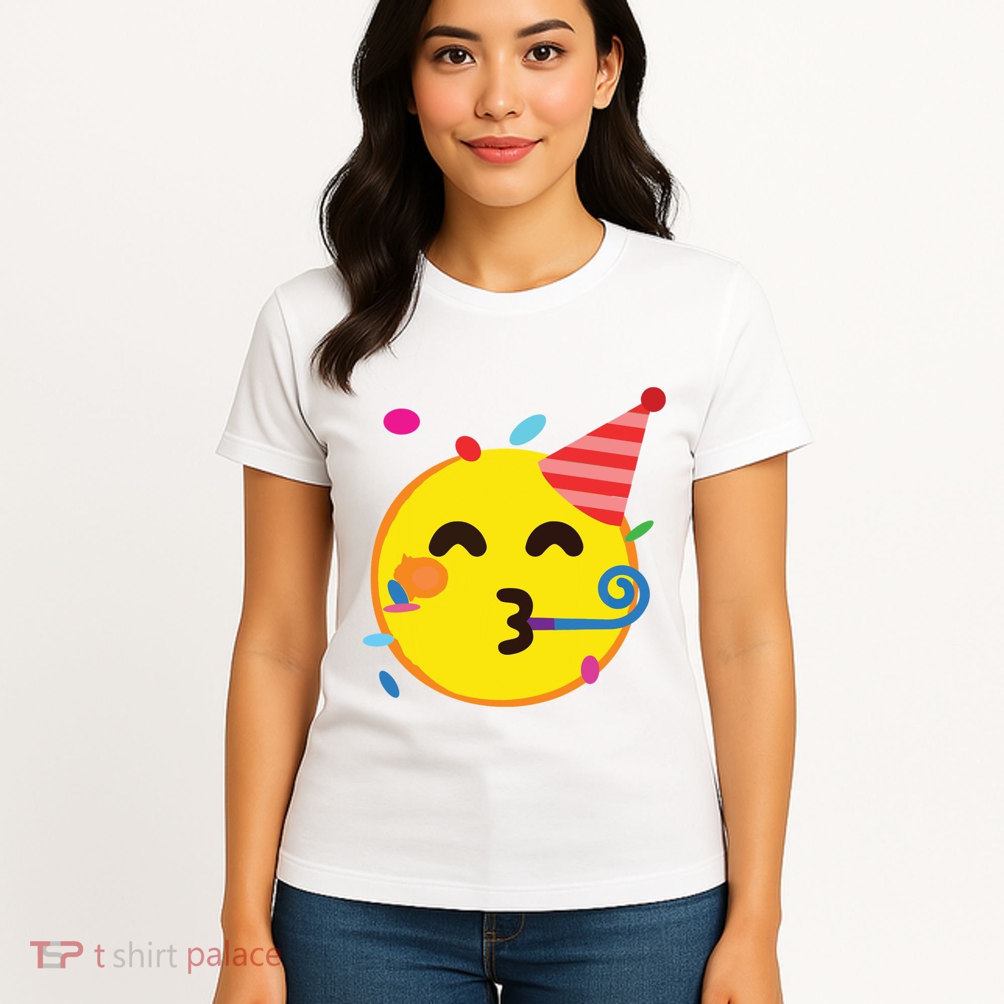 Emoticon Partying Face Birthday Women's T-Shirt