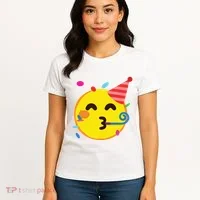 Emoticon Partying Face Birthday Women's T-Shirt thumb 4