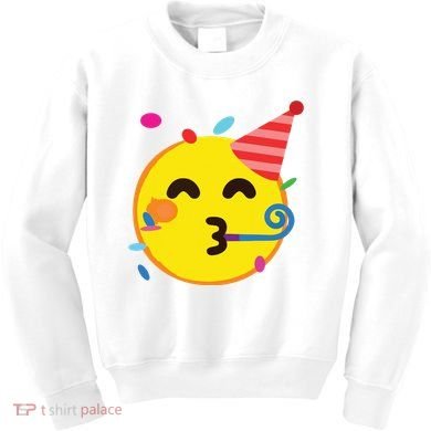 Emoticon Partying Face Birthday Kids Sweatshirt