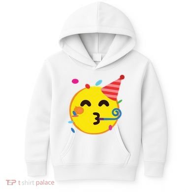 Emoticon Partying Face Birthday Kids Hoodie