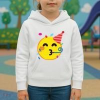 Emoticon Partying Face Birthday Kids Hoodie thumb 3