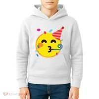 Emoticon Partying Face Birthday Kids Hoodie thumb 4