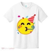 Emoticon Partying Face Birthday Kids T-Shirt thumb 0