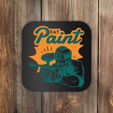 Eat Paint Funny Paintball Coaster