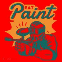Eat Paint Funny Paintball Santa Hat thumb 1