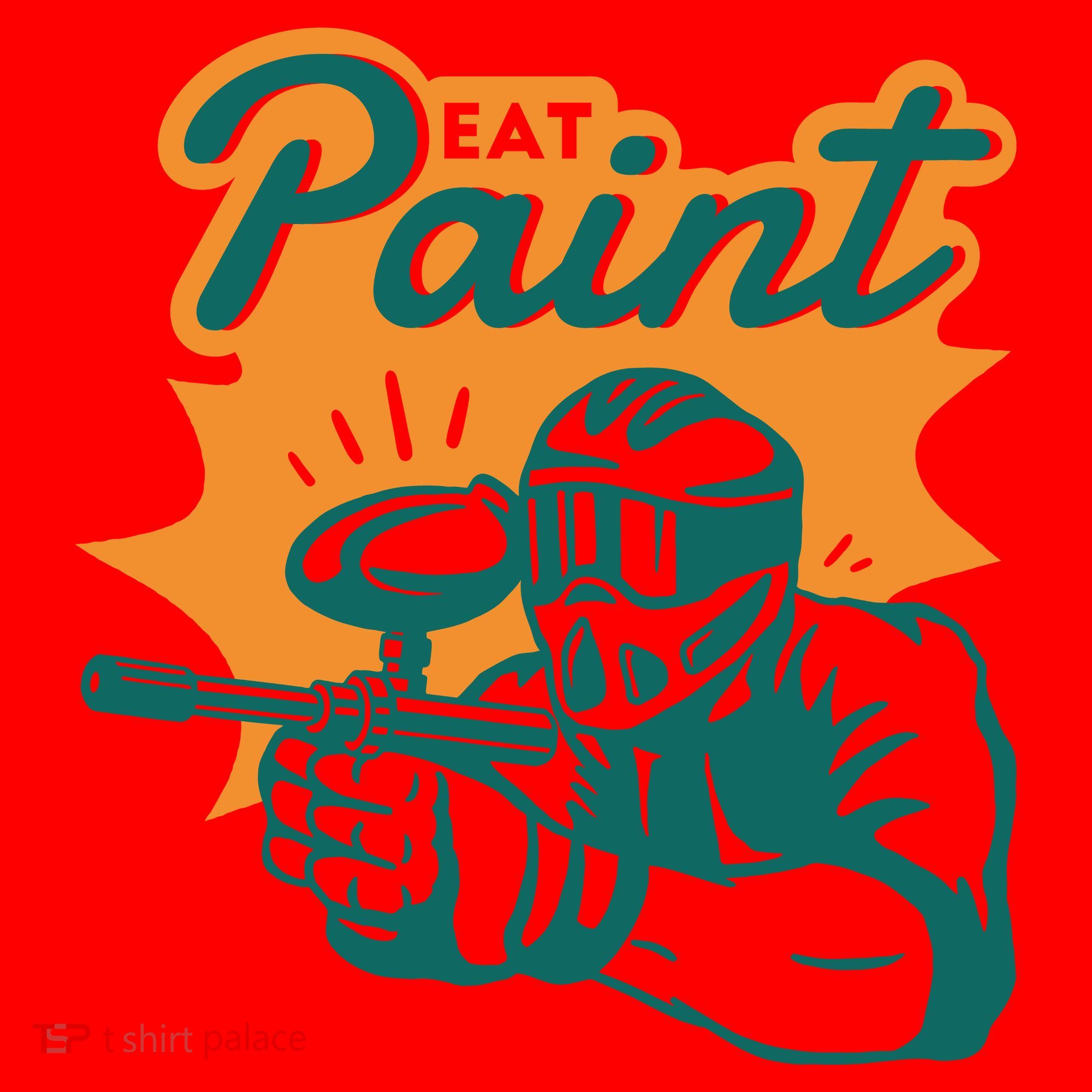 Eat Paint Funny Paintball Santa Hat