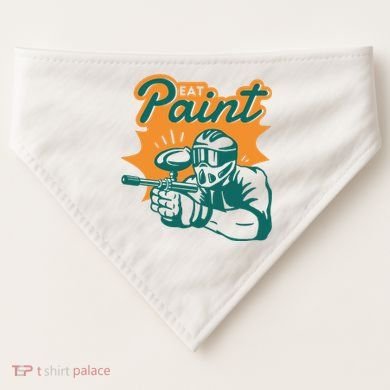 Eat Paint Funny Paintball USA-Made Doggie Bandana