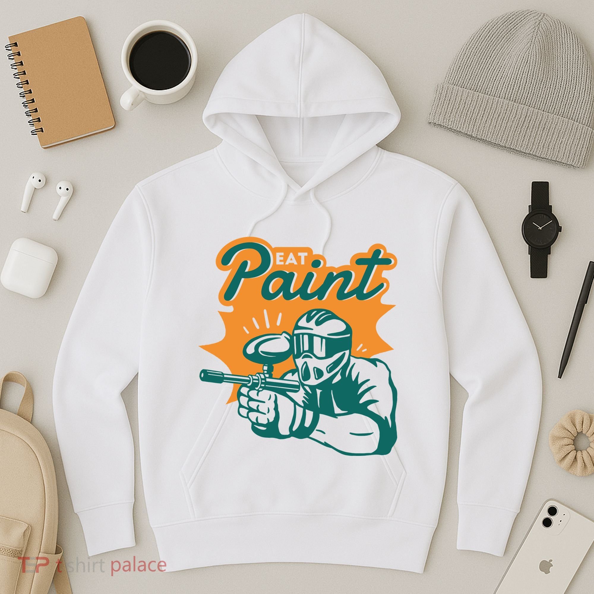 Eat Paint Funny Paintball Hoodie