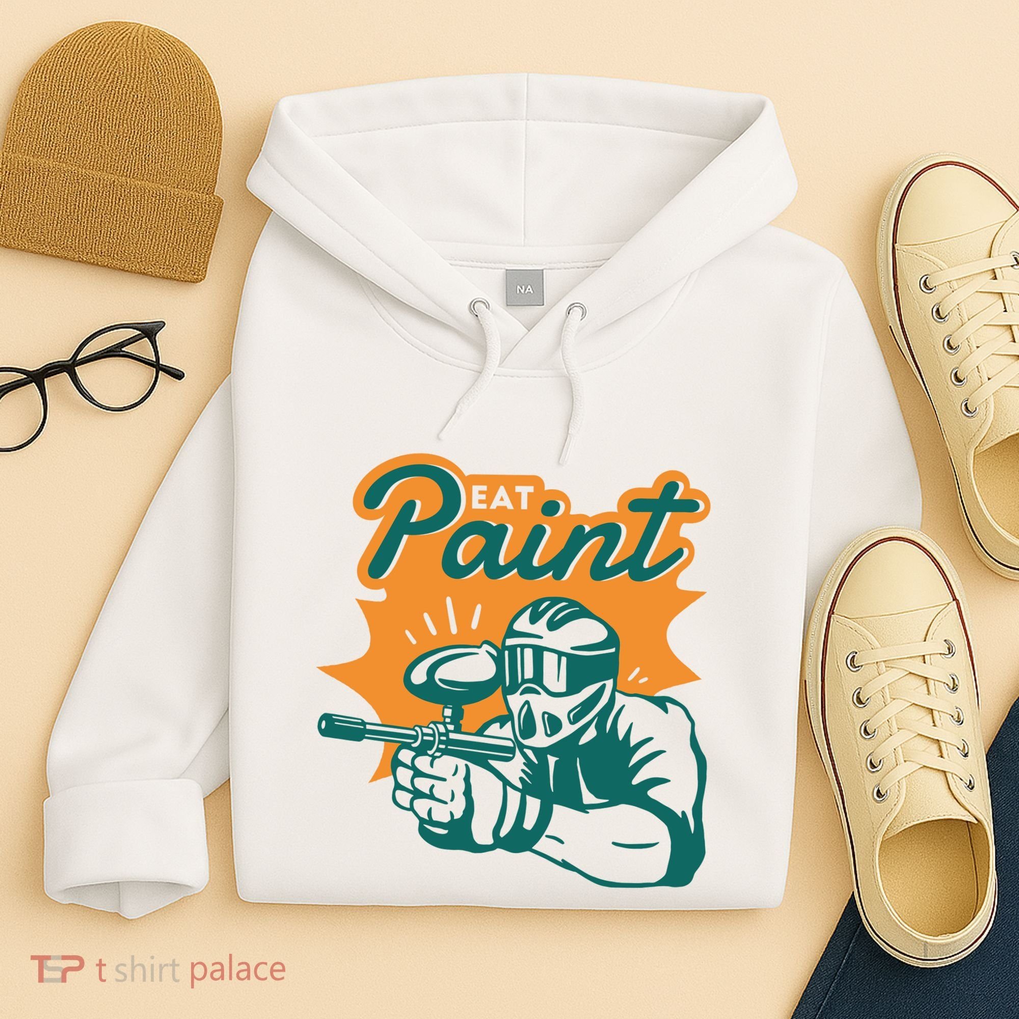 Eat Paint Funny Paintball Hoodie