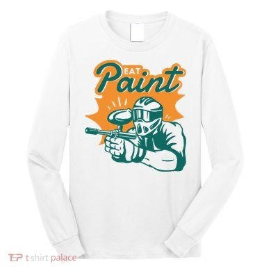 Eat Paint Funny Paintball Long Sleeve Shirt