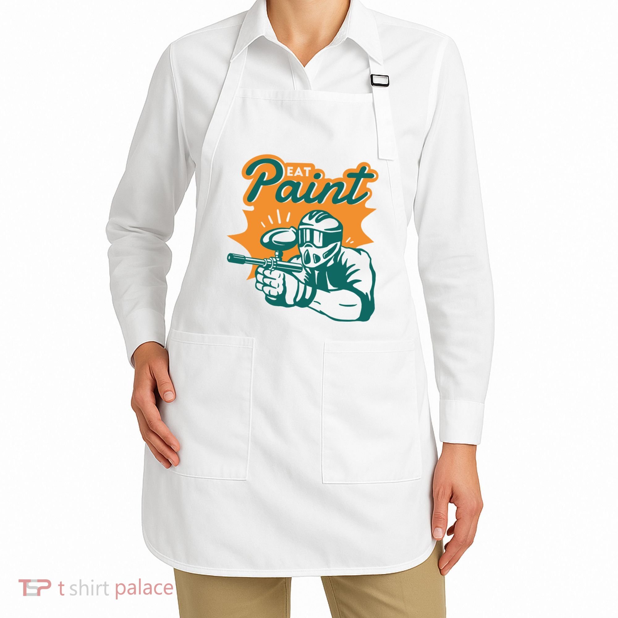 Eat Paint Funny Paintball Apron