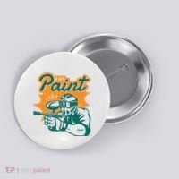 Eat Paint Funny Paintball Button thumb 0