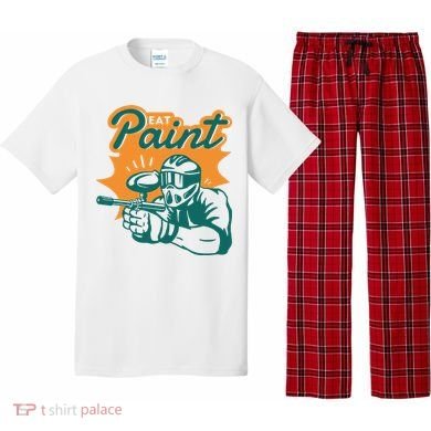 Eat Paint Funny Paintball Pajama Set
