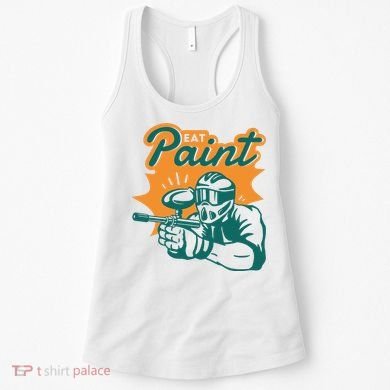 Eat Paint Funny Paintball Women's Tank Top