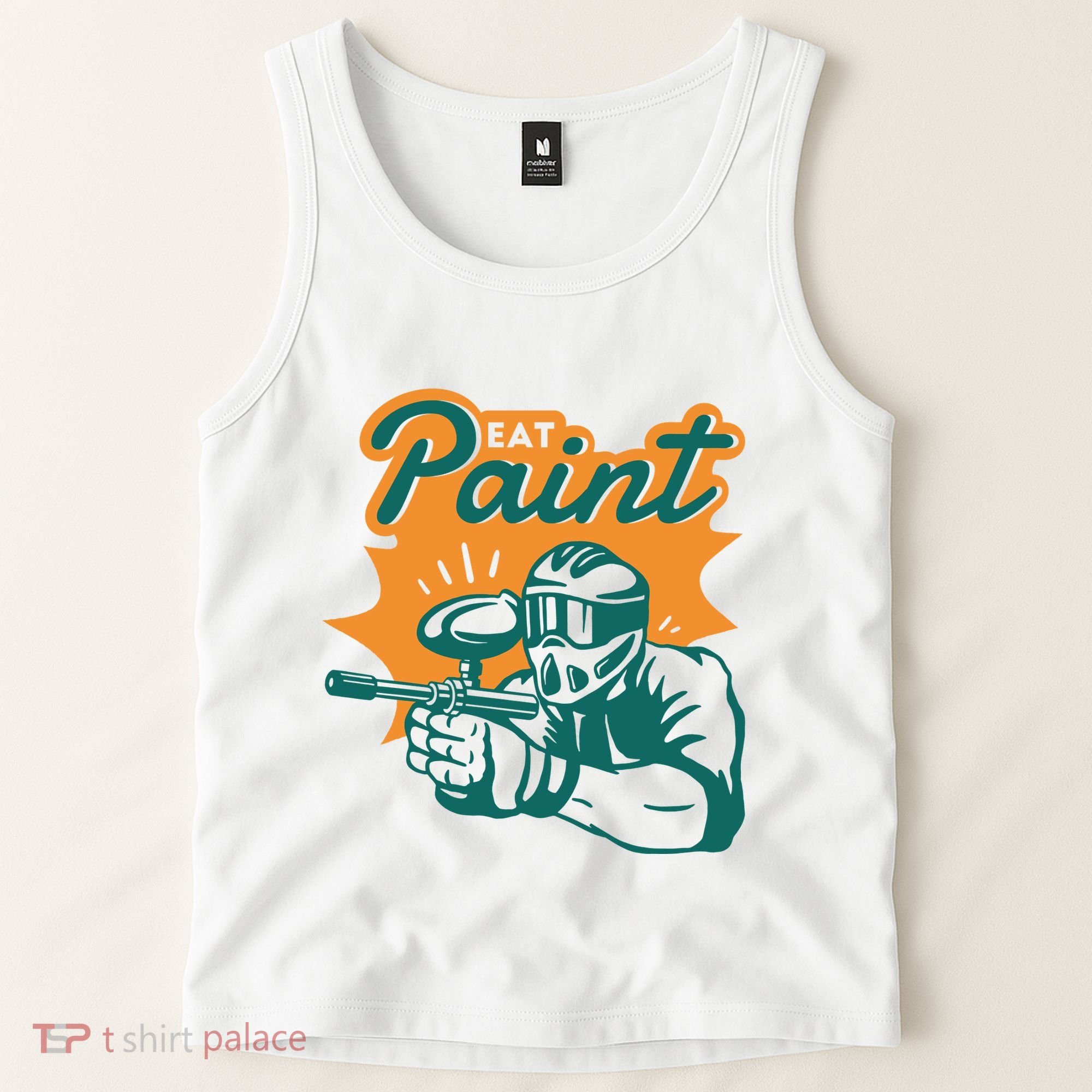 Eat Paint Funny Paintball Tank Top