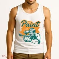 Eat Paint Funny Paintball Tank Top thumb 3