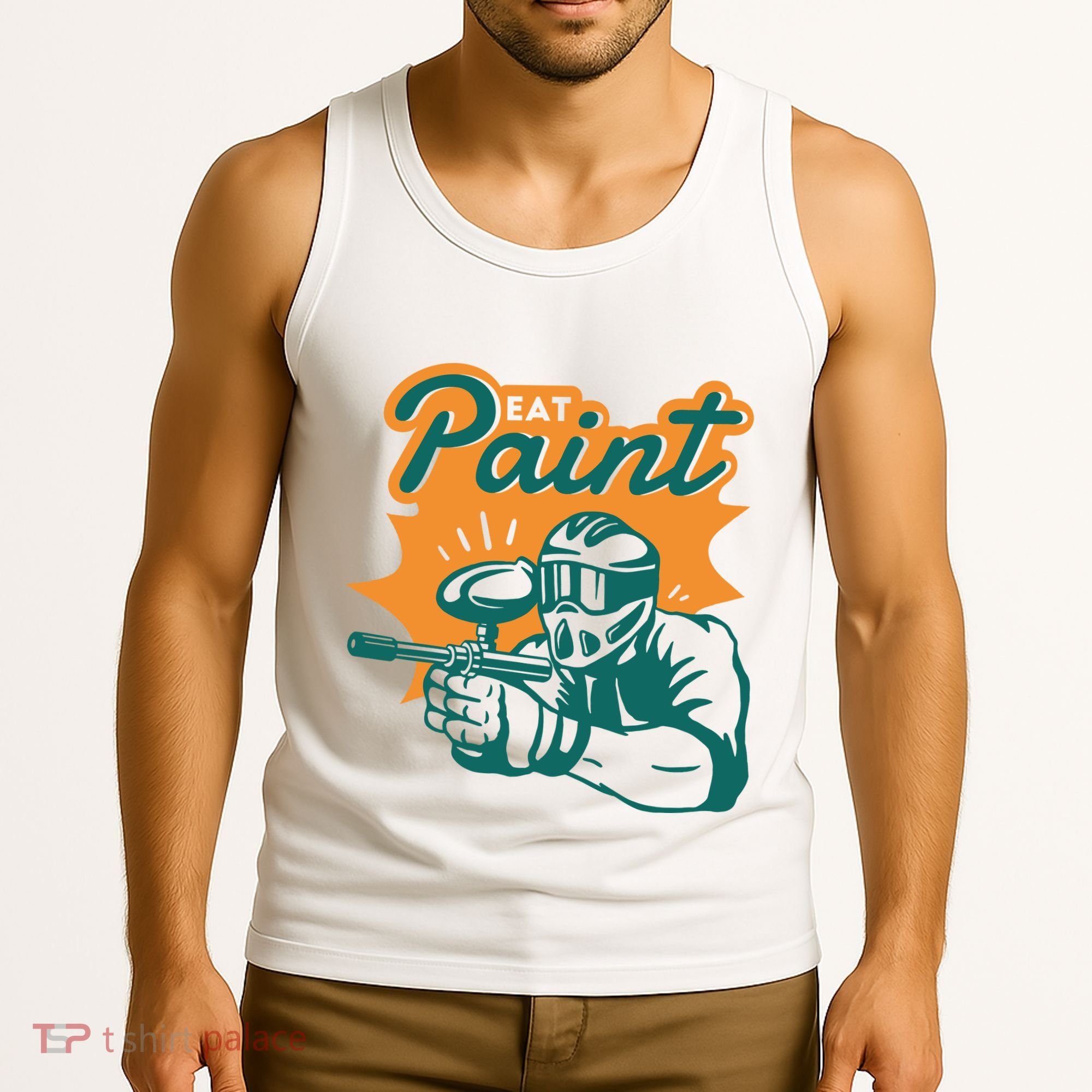 Eat Paint Funny Paintball Tank Top
