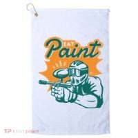Eat Paint Funny Paintball Golf Towel thumb 0