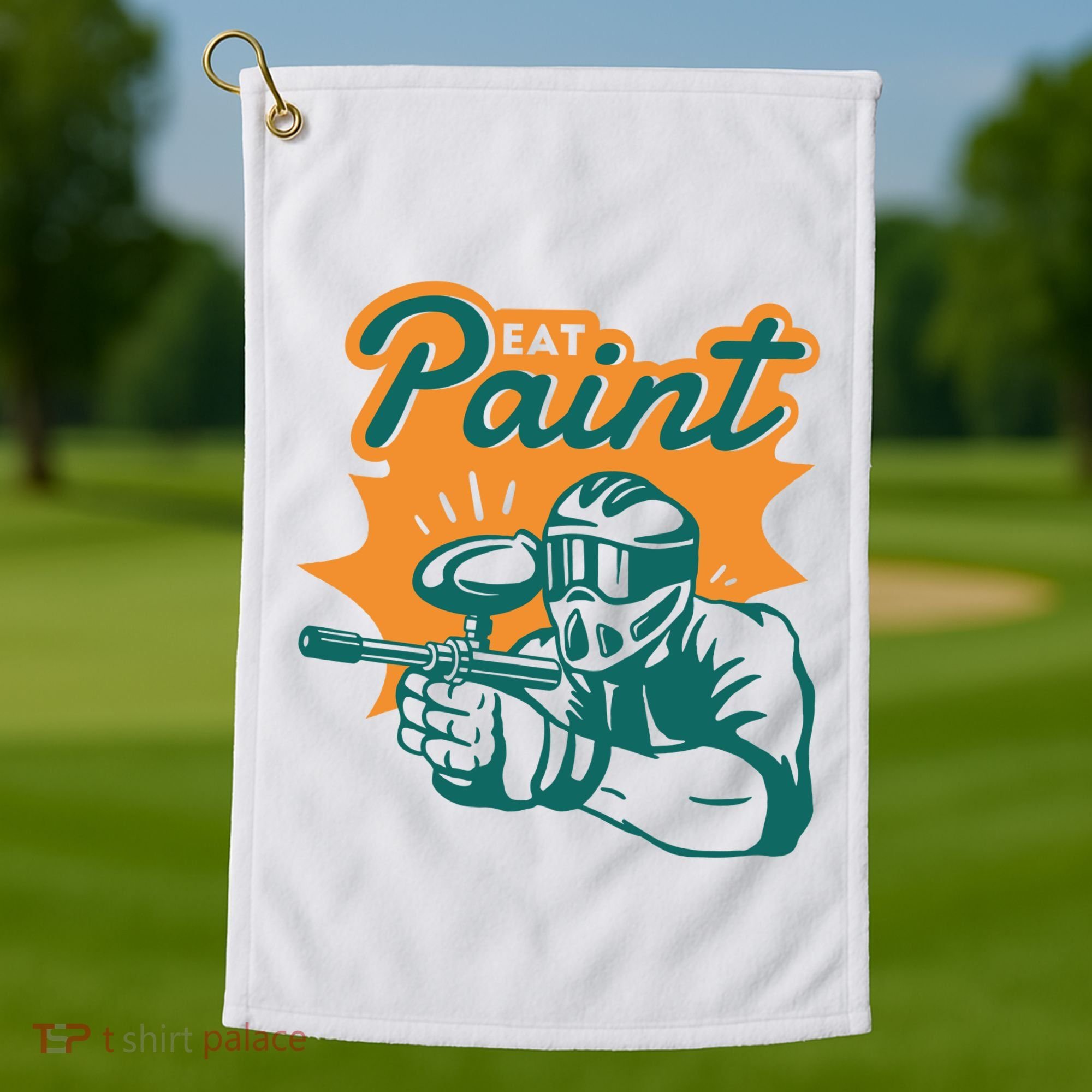 Eat Paint Funny Paintball Golf Towel
