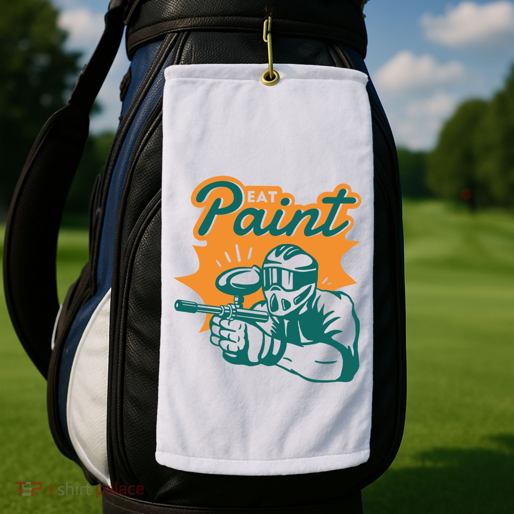 Eat Paint Funny Paintball Golf Towel