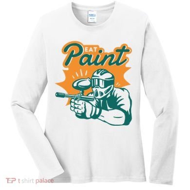 Eat Paint Funny Paintball Women's Long Sleeve Shirt