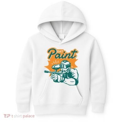 Eat Paint Funny Paintball Kids Hoodie