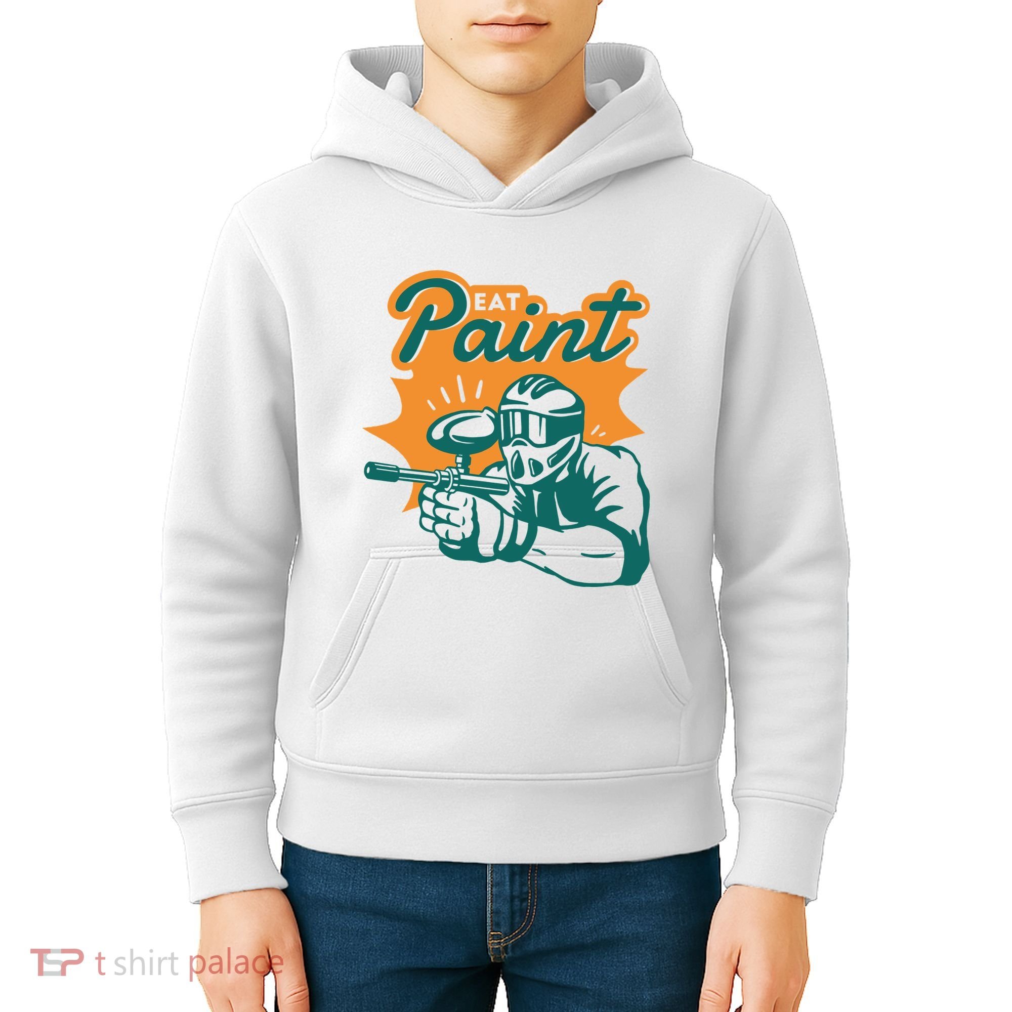 Eat Paint Funny Paintball Kids Hoodie