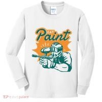 Eat Paint Funny Paintball Kids Long Sleeve Shirt thumb 0