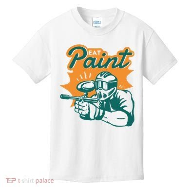 Eat Paint Funny Paintball Kids T-Shirt