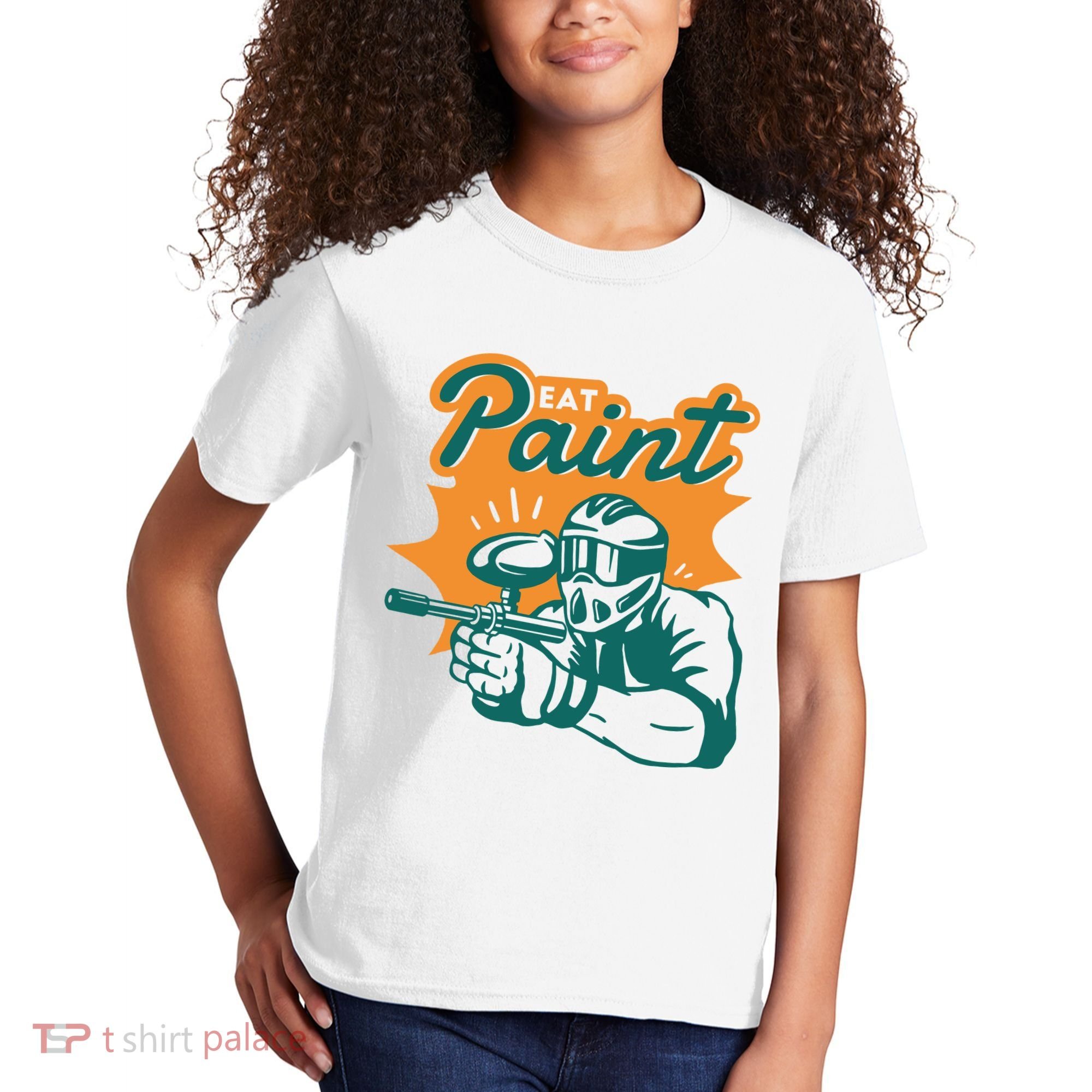 Eat Paint Funny Paintball Kids T-Shirt