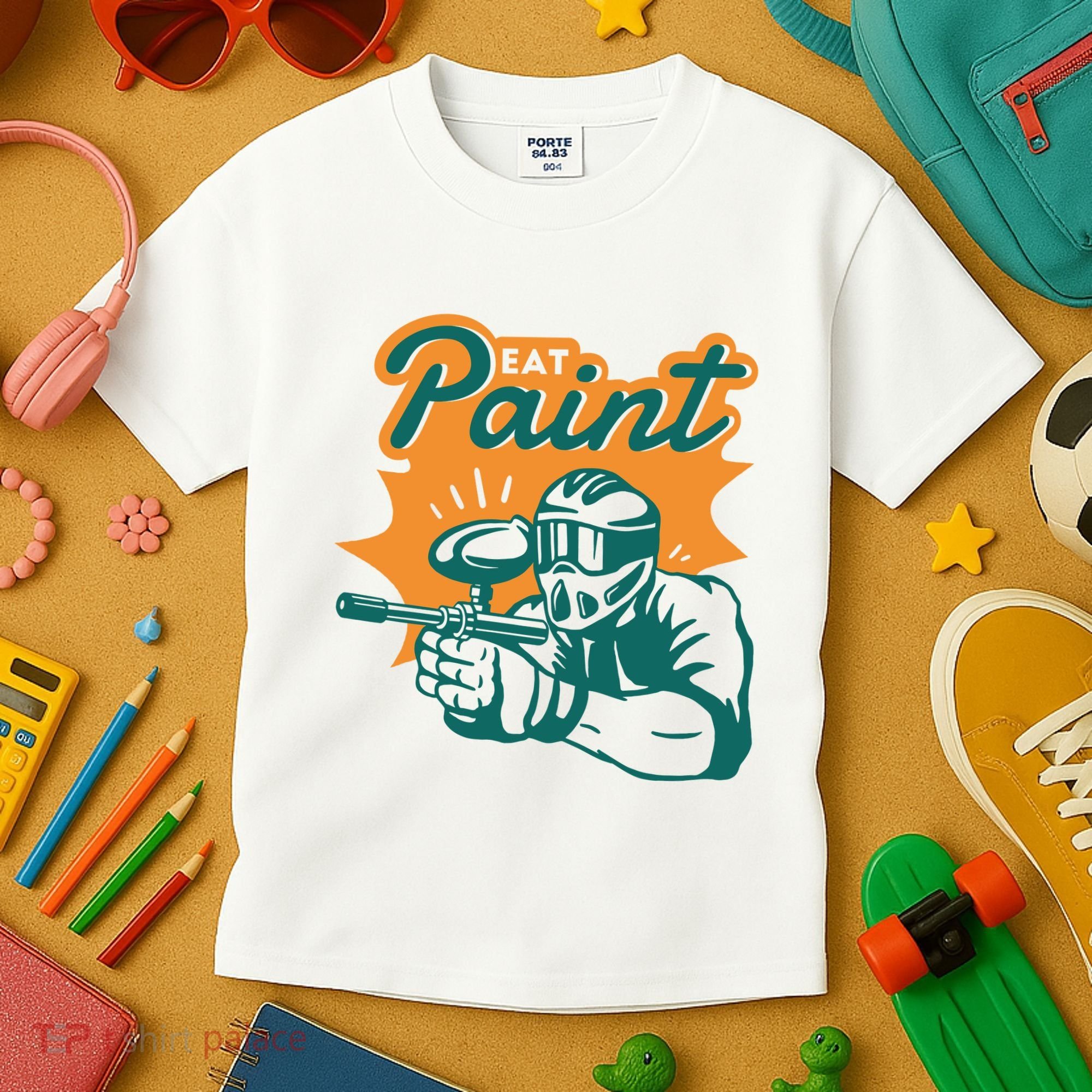 Eat Paint Funny Paintball Kids T-Shirt