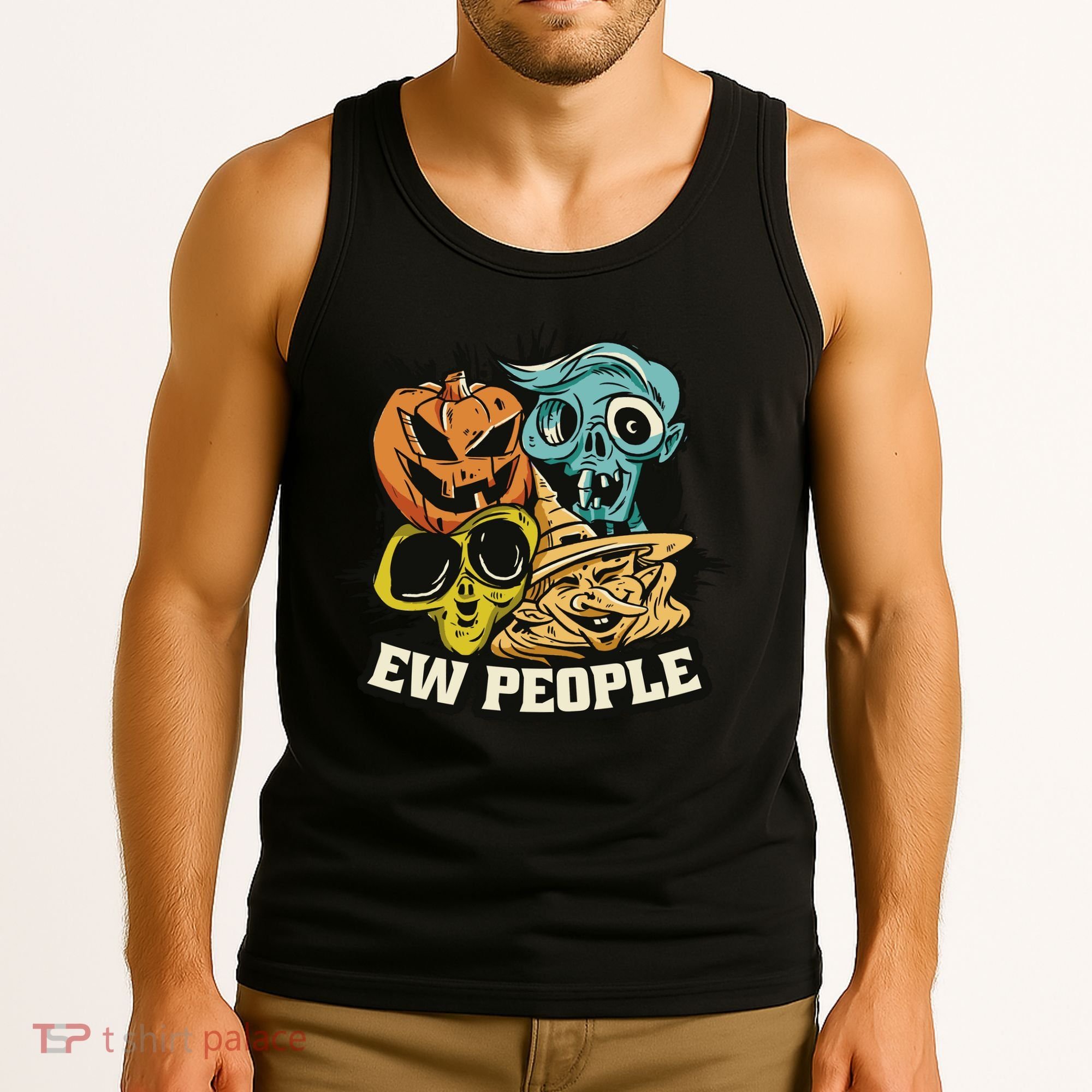 Ew People Halloween Tank Top