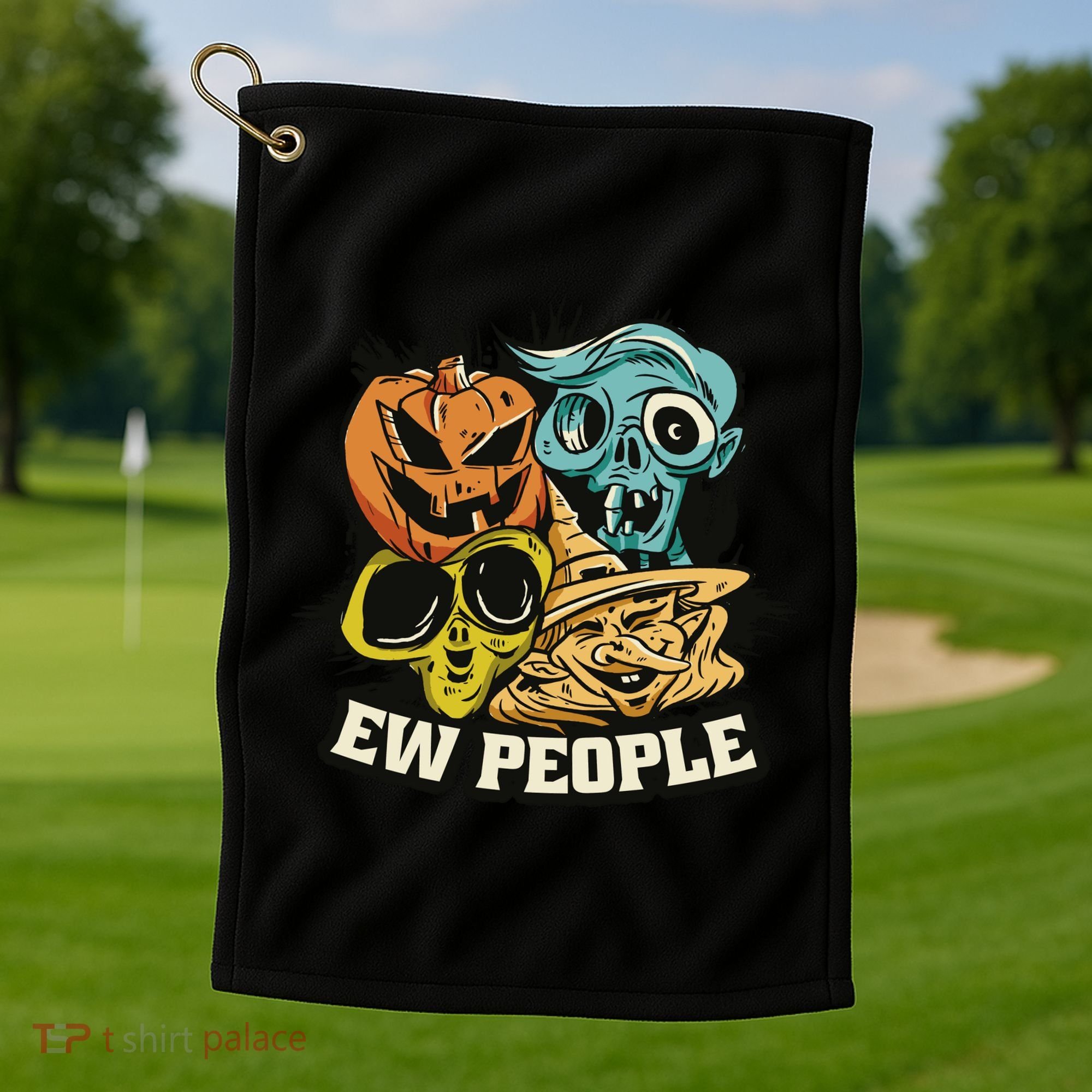 Ew People Halloween Golf Towel